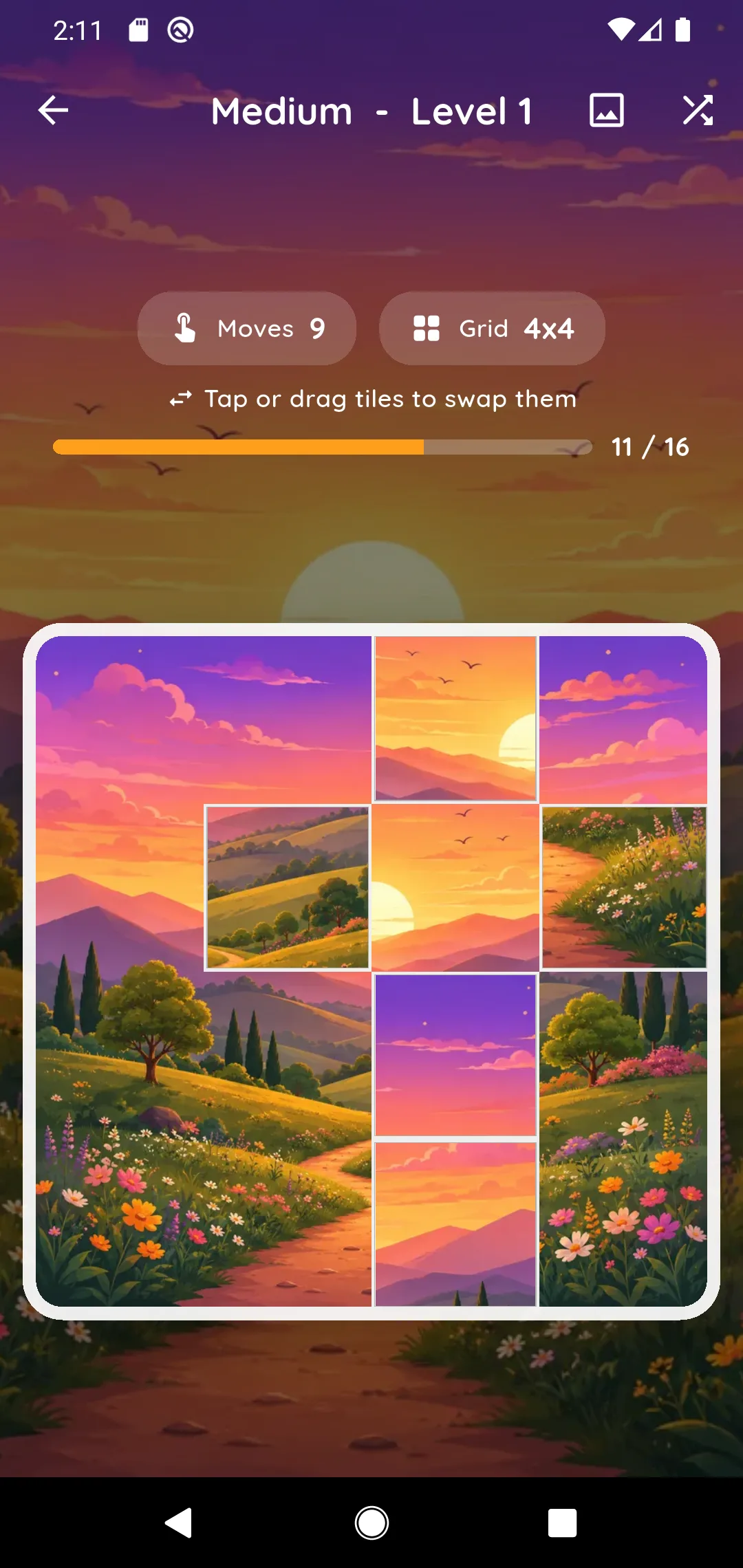 Jigsaw mode in Aranim