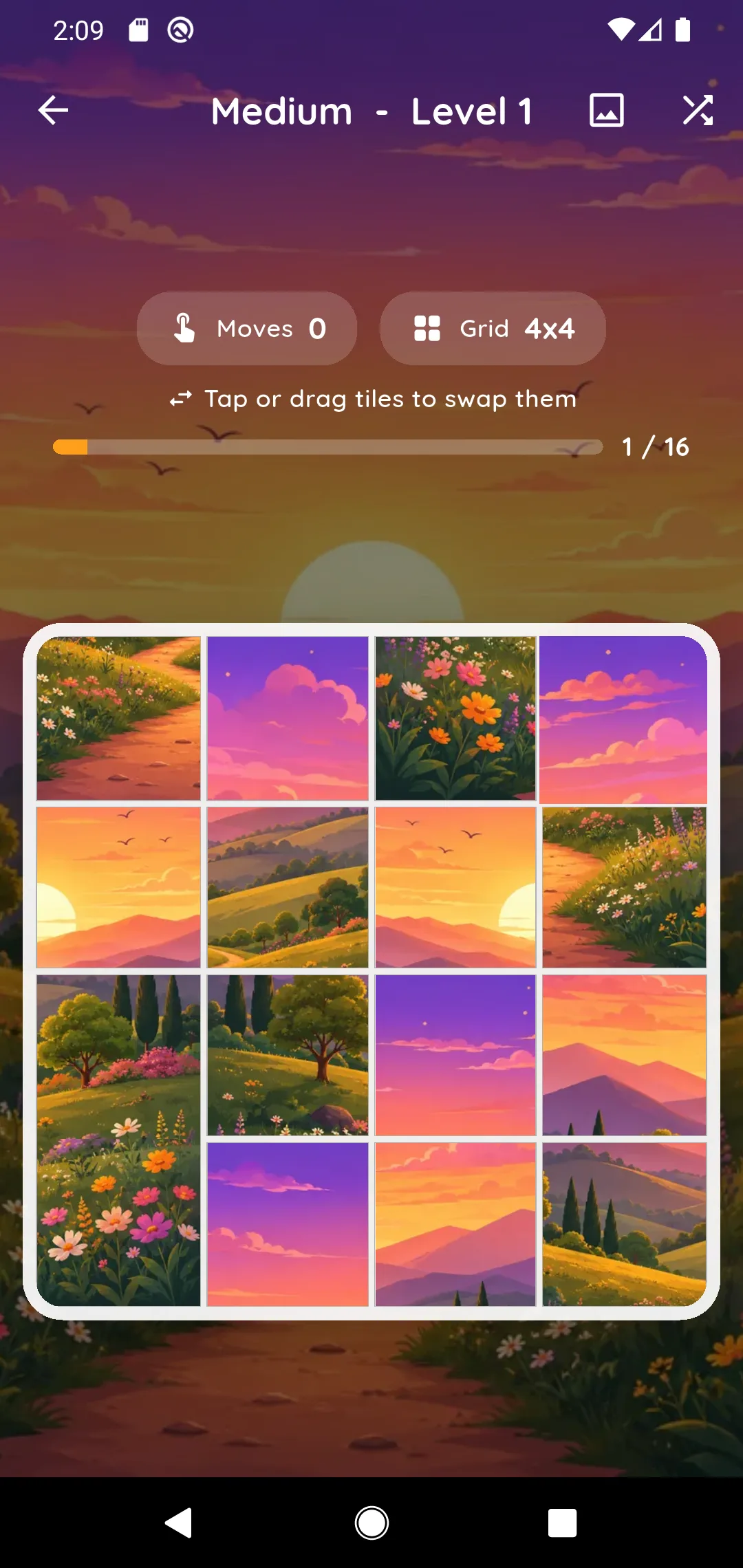 A puzzle in progress with scattered tiles on the board