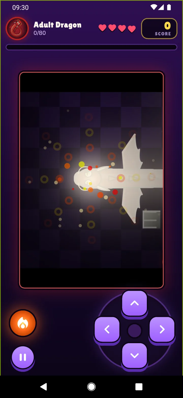 The evolution cutscene: the old form charging up with white light