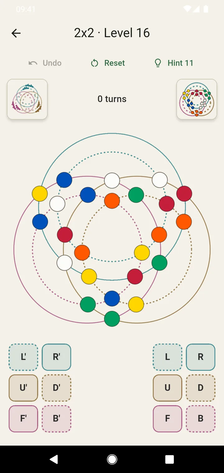 A scrambled 2x2 board