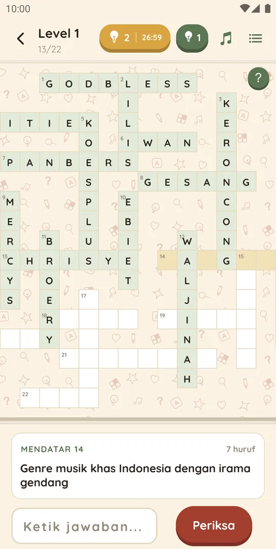 Papan teka teki silang paket TTS 60-80an