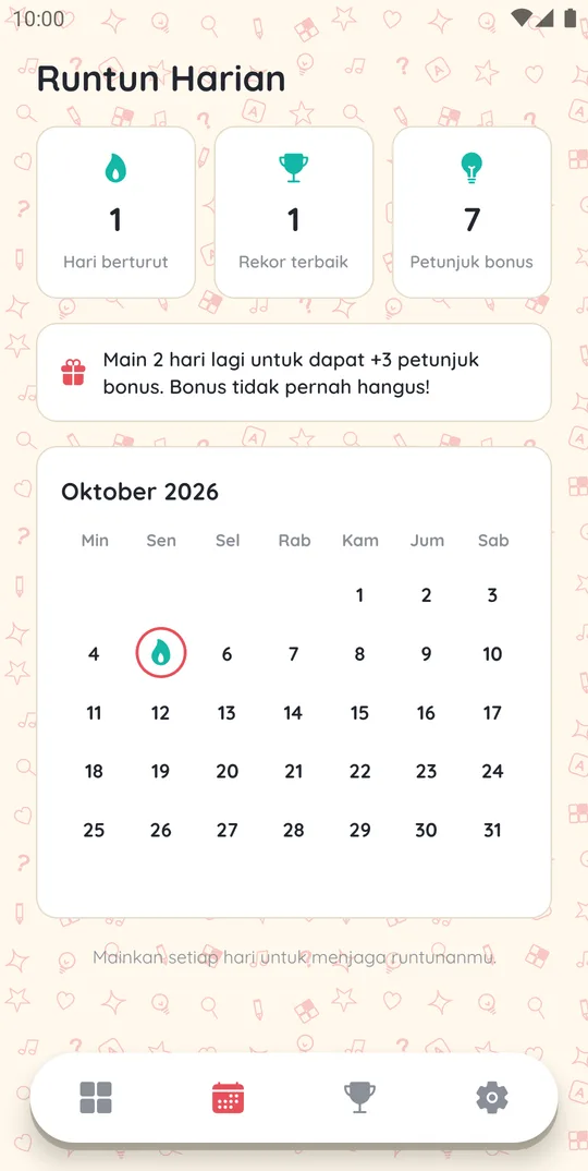 Runtun harian di paket TTS 90an
