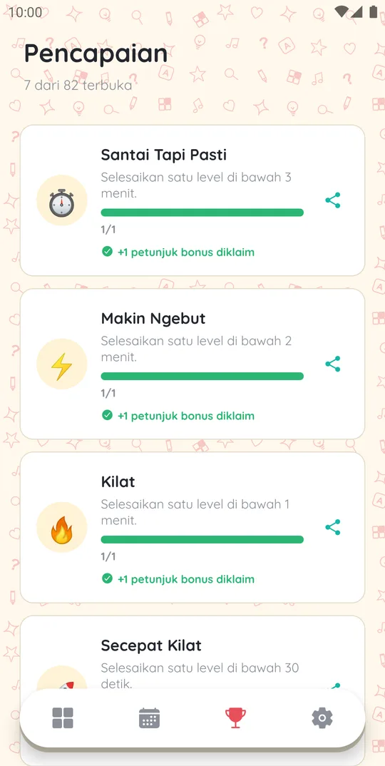Pencapaian di paket TTS 90an
