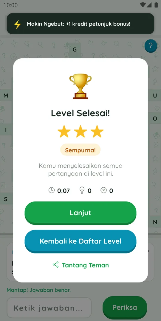 Level selesai di paket TTS Biologi