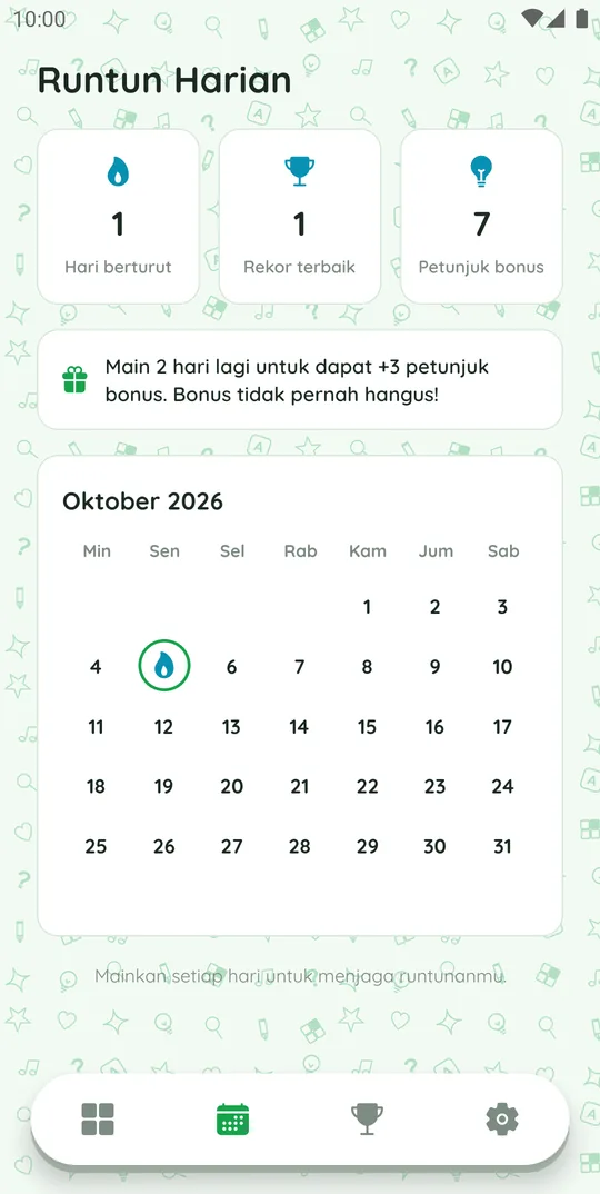 Runtun harian di paket TTS Biologi