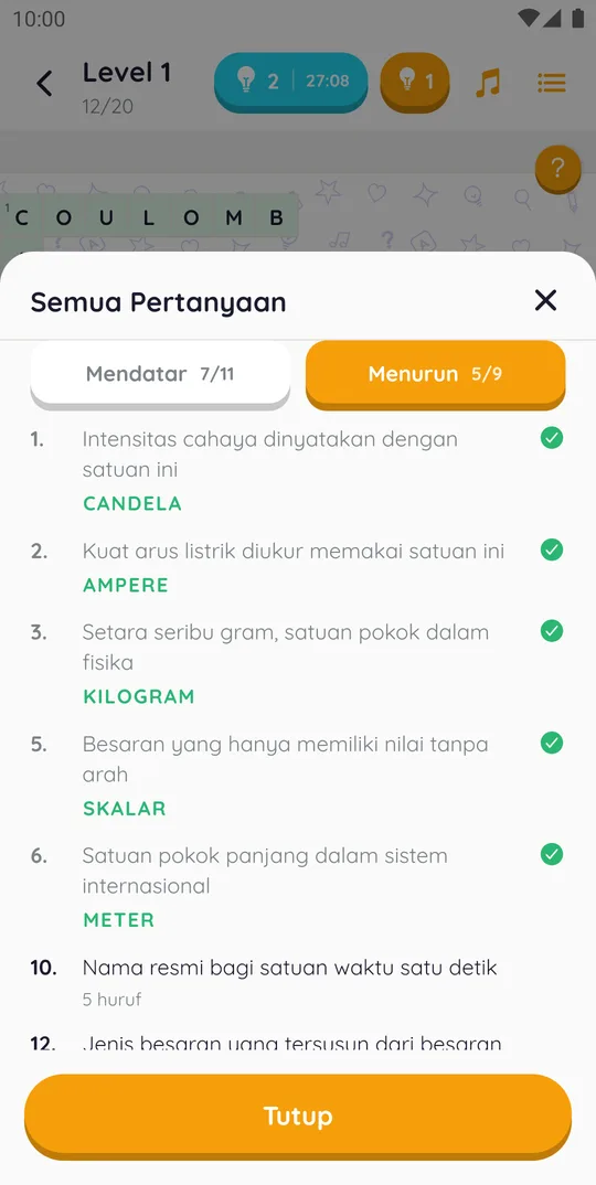 Semua soal di paket TTS Fisika