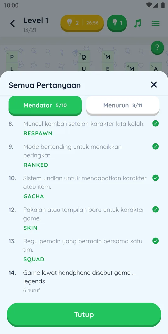 Semua soal di paket TTS Gen Alpha