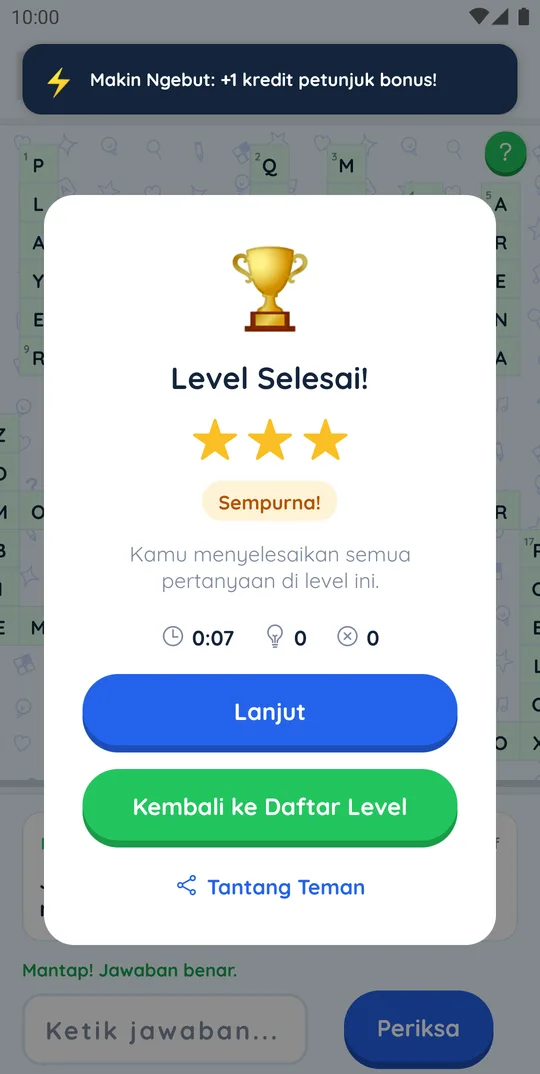 Level selesai di paket TTS Gen Alpha