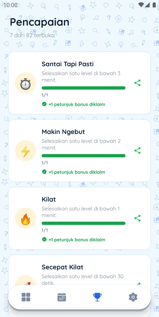 Pencapaian di paket TTS Gen Alpha