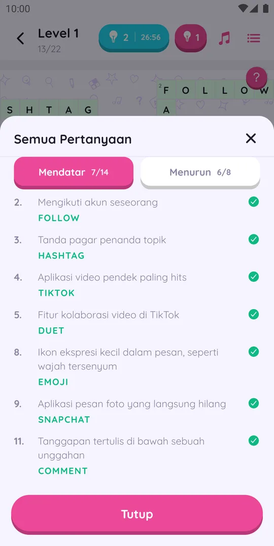 Semua soal di paket TTS GenZ