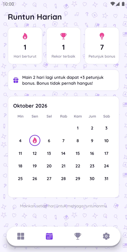 Runtun harian di paket TTS GenZ