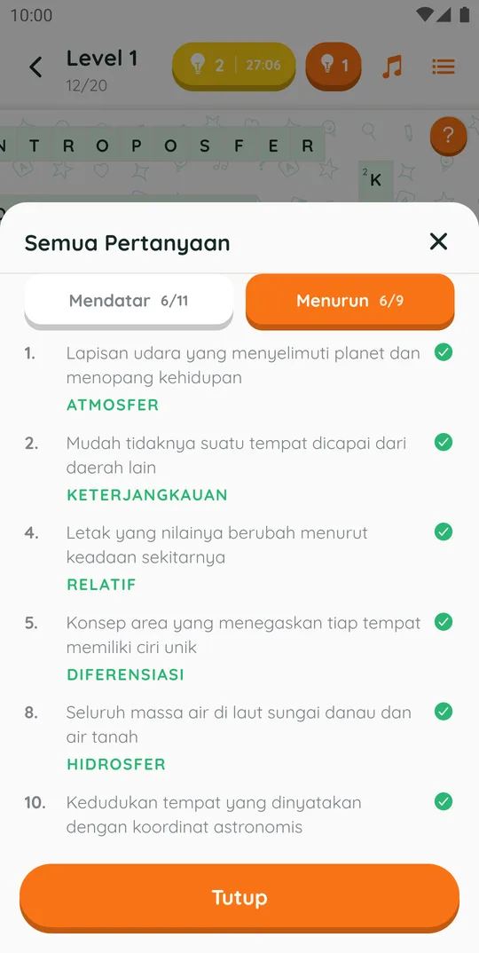 Semua soal di paket TTS Geografi