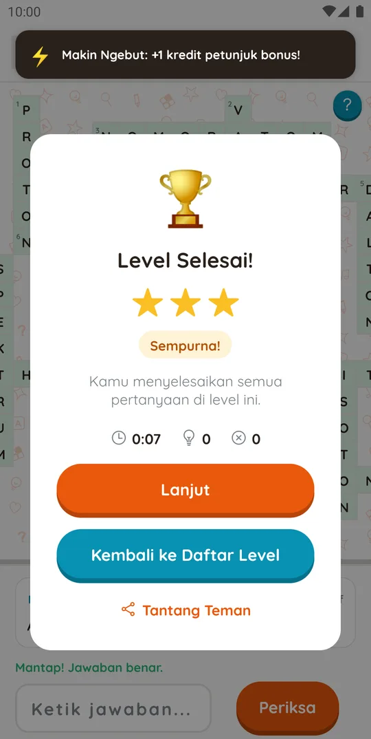 Level selesai di paket TTS Kimia