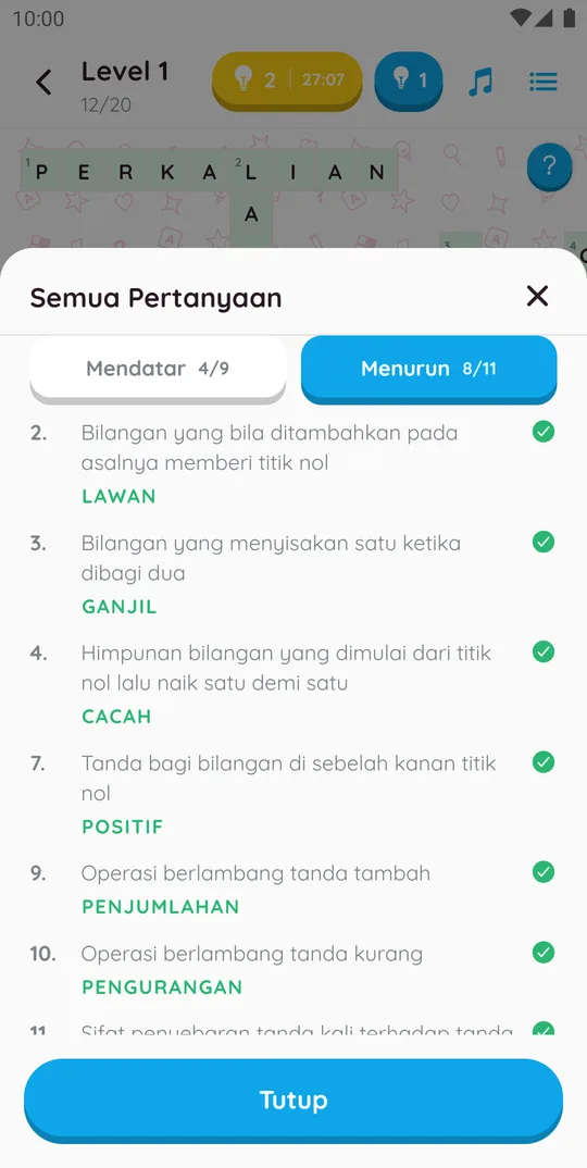 Semua soal di paket TTS Matematika