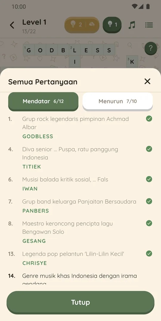 Semua soal di TTS 60-80an