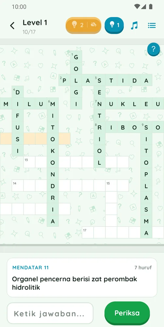 Papan teka teki silang TTS Biologi