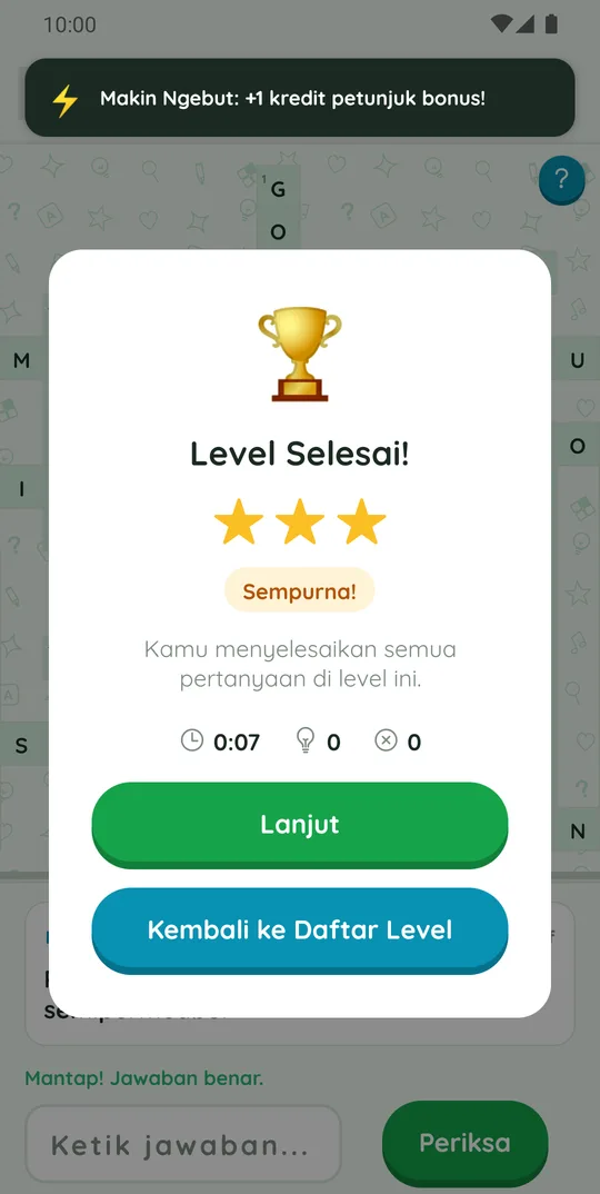 Level selesai di TTS Biologi