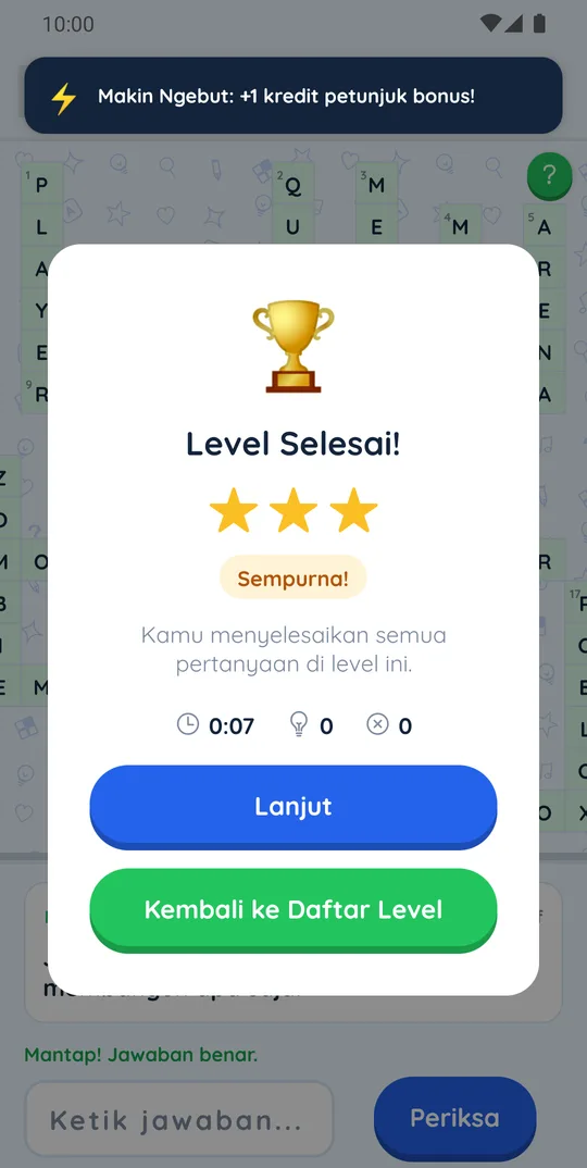 Level selesai di TTS Gen Alpha