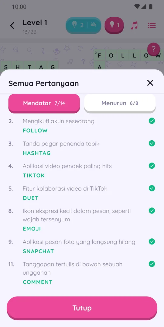 Semua soal di TTS GenZ