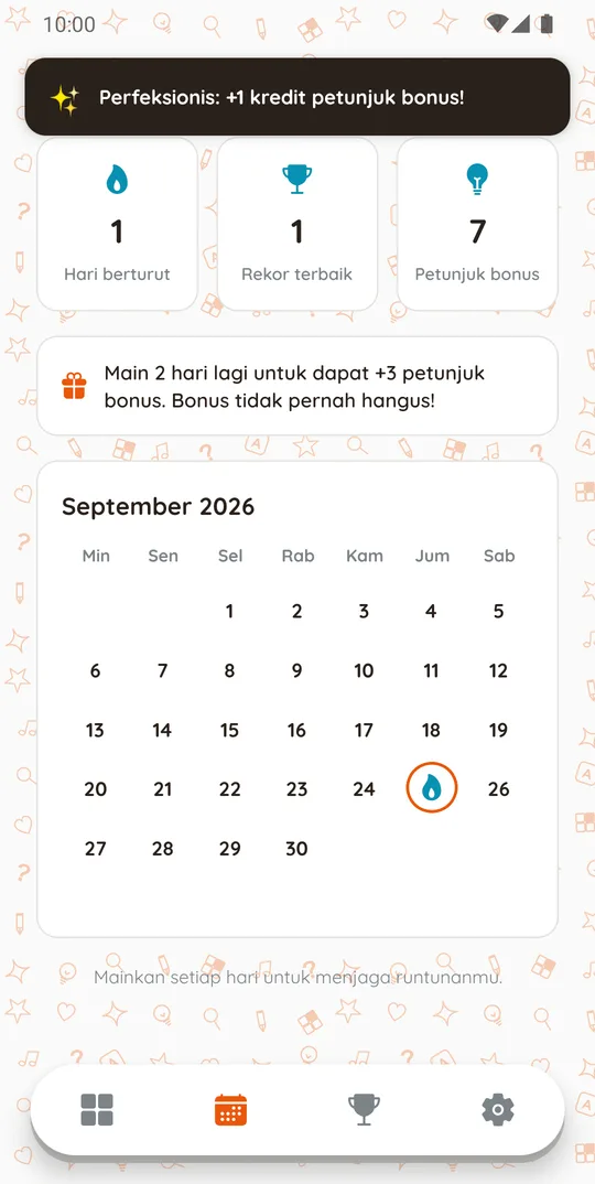 Runtun harian di TTS Kimia