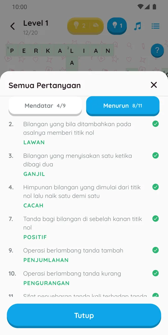 Semua soal di TTS Matematika