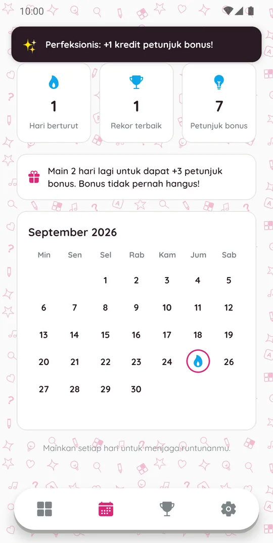Runtun harian di TTS Matematika